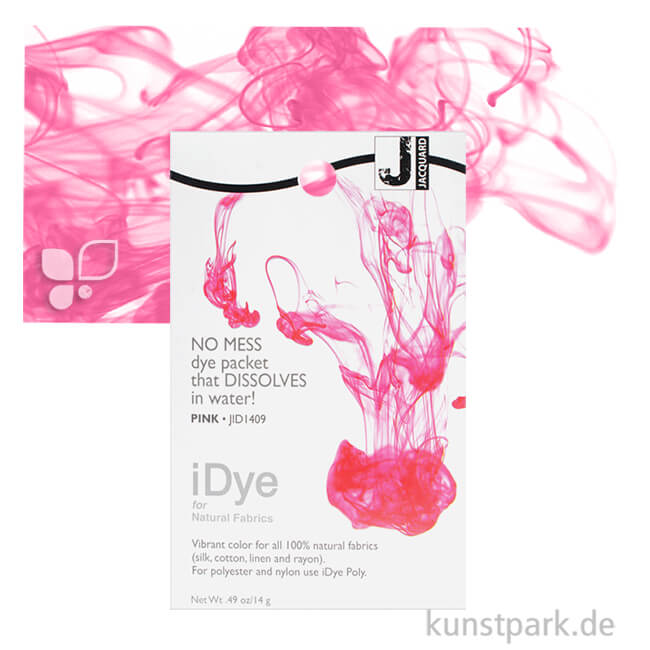 Artikelbild 1 des Artikels “Jacquard iDye - Textilfarbe für Naturstoffe, 14g Einzelfarbe | Pink“