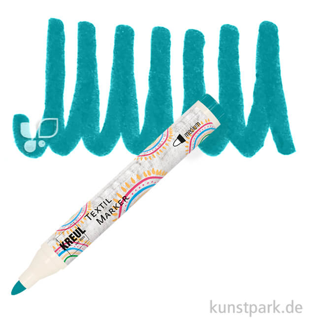 Artikelbild 1 des Artikels “KREUL Textil Marker medium Stift | Türkis“