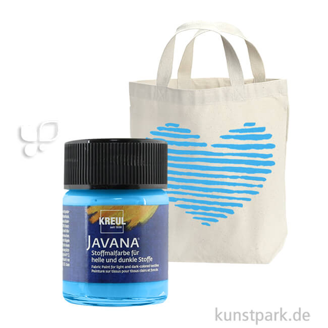 Artikelbild 1 des Artikels “KREUL Javana Stoffmalfarbe für helle und dunkle Stoffe 50 ml | Blau“