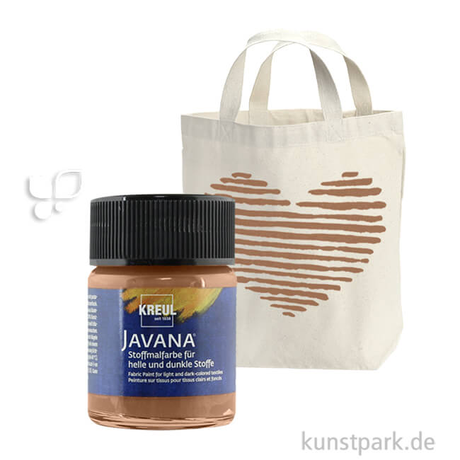 Artikelbild 1 des Artikels “KREUL Javana Stoffmalfarbe für helle und dunkle Stoffe 50 ml | Rehbraun“