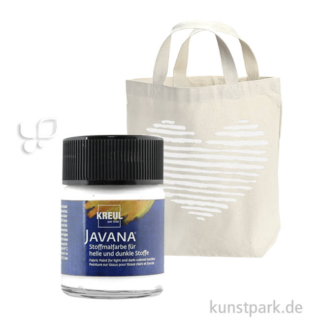 Artikelbild 1 des Artikels “KREUL Javana Stoffmalfarbe für helle und dunkle Stoffe 50 ml | Weiß“
