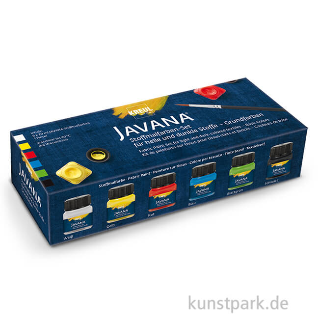 Artikelbild 1 des Artikels “KREUL Javana Stoffmalfarben Opak Grundfarben - 6 x 20 ml “