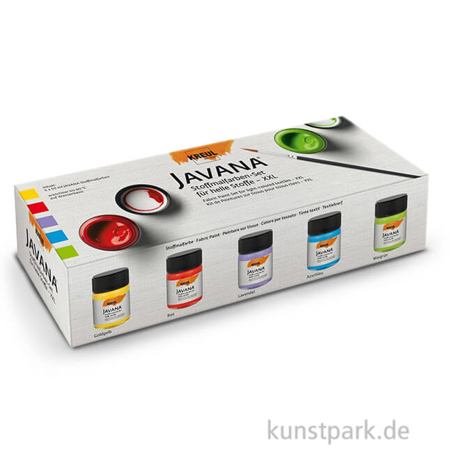 Artikelbild 1 des Artikels “KREUL Javana Stoffmalfarben für helle Stoffe XXL 5 x 50 ml “