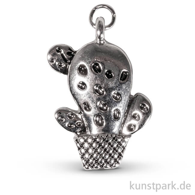 Artikelbild 1 des Artikels “Kaktus - Metall-Anhänger mit Öse - Silber, 28 mm, 1 Stück “