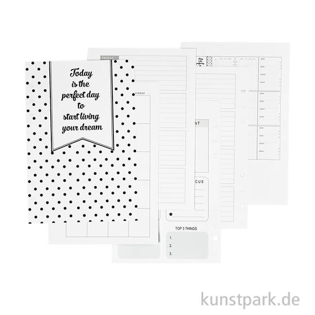 Artikelbild 1 des Artikels “Kalenderseiten für Planer - 5-Wochen-Plan, Größe 142x210 mm, 7 Seiten “