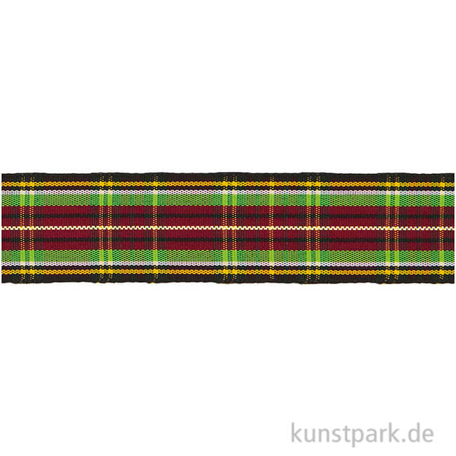 Artikelbild 1 des Artikels “Karoband Schwarz / Gelb / Grün / Rot, 25 mm x 3 m “