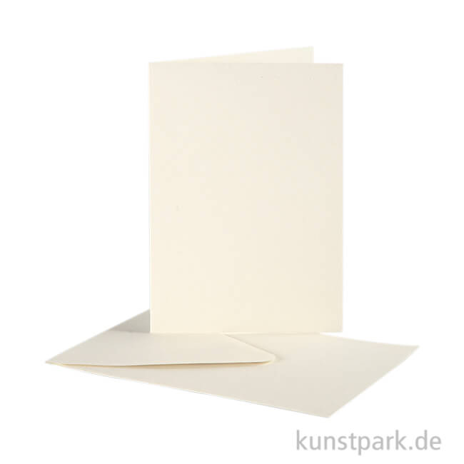 Artikelbild 1 des Artikels “Karte mit Umschlag - Altweiß, 10 Stück 12,5 x 17,5 cm“