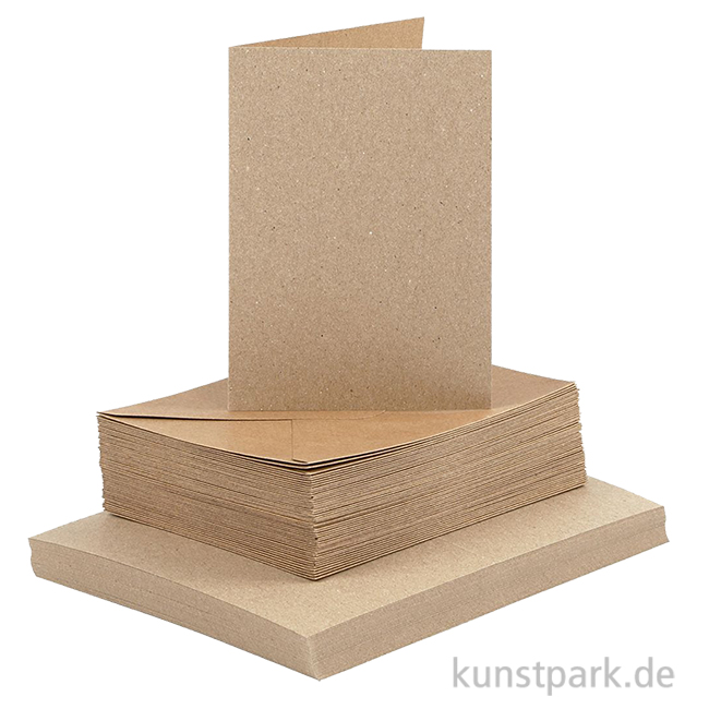 Artikelbild 1 des Artikels “Karten und Kuverts - Natur, 10,5 x 15 cm, 50 Sets “