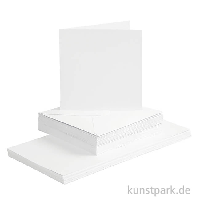 Artikelbild 1 des Artikels “Karten und Kuverts - Weiß, 15 x 15 cm, 50 Sets “