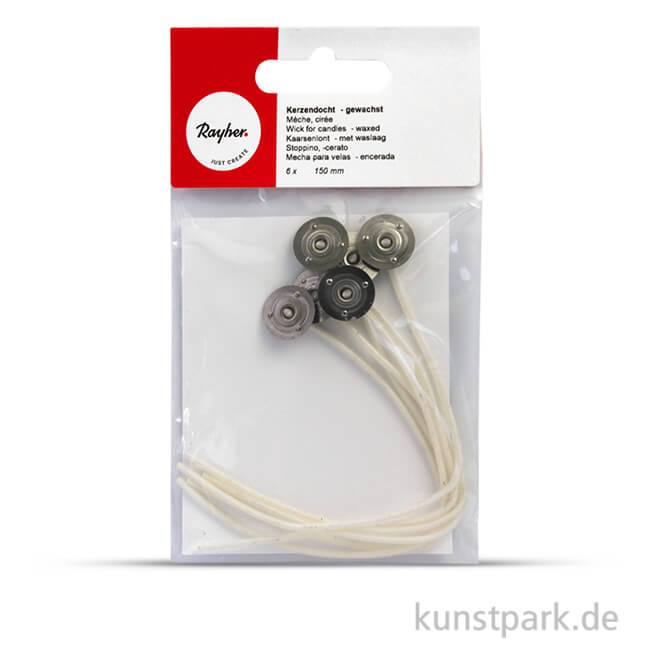 Artikelbild 1 des Artikels “Kerzendocht 150 mm - gewachst, 6 Stück “
