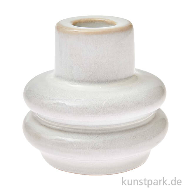 Artikelbild 1 des Artikels “Kerzenhalter Altweiß, Porzellan, 7,5 x 7,3 x 7,5 cm “