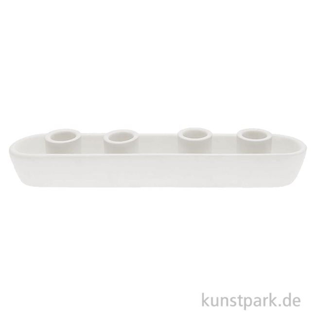Artikelbild 1 des Artikels “Kerzenhalter für 4 Kerzen, Weiß, Porzellan, 27,5 x 6 x 4 cm “