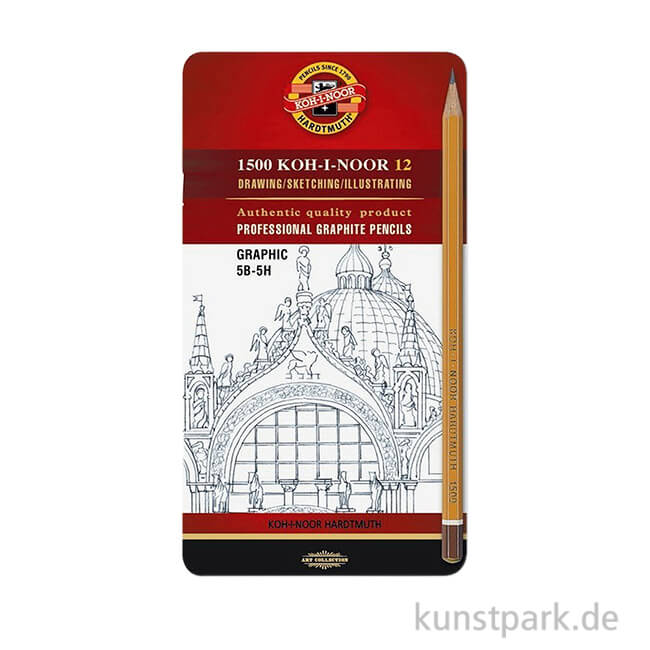 Artikelbild 1 des Artikels “Koh-I-Noor GRAPHIC, 12 Bleistifte im Etui, Härten: 5B-5H “