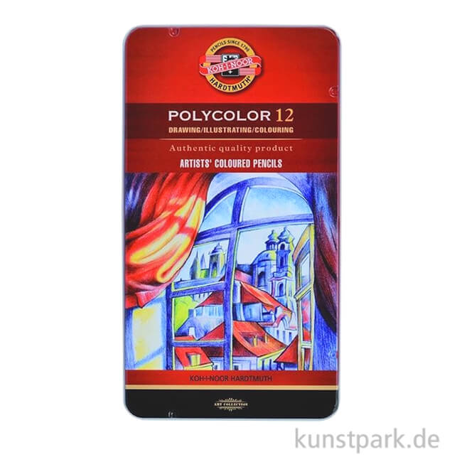 Artikelbild 1 des Artikels “Koh-I-Noor POLYCOLOR, 12 Künstlerfarbstifte im Metalletui “
