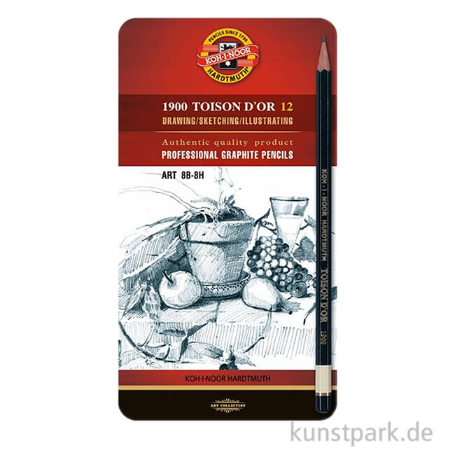 Artikelbild 1 des Artikels “Koh-I-Noor TOISON DOR ART, 12 Graphitstifte im Metalletui 8B-8H “