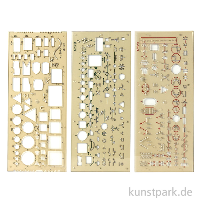 Artikelbild 1 des Artikels “Koh-I-Noor Zeichenschablonen - Elektro / Technik, 3er Set “