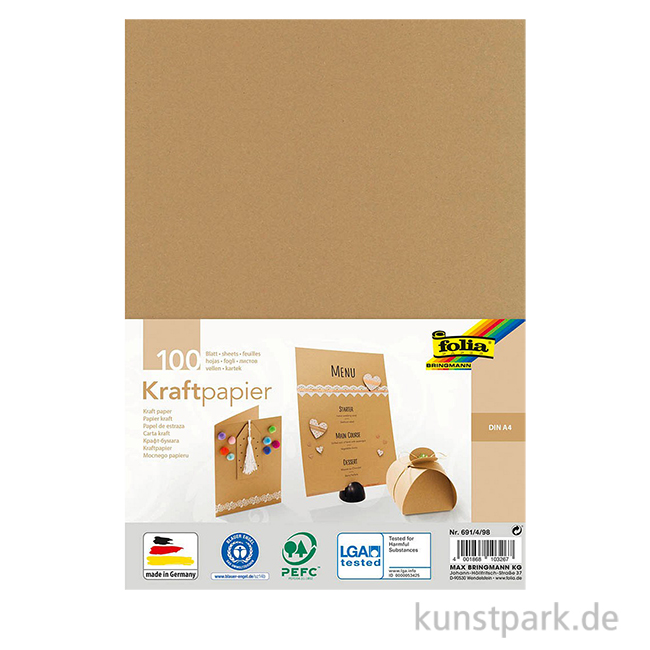Artikelbild 1 des Artikels “Kraftpapier DIN A4, 100 Blatt, 120g/m² “