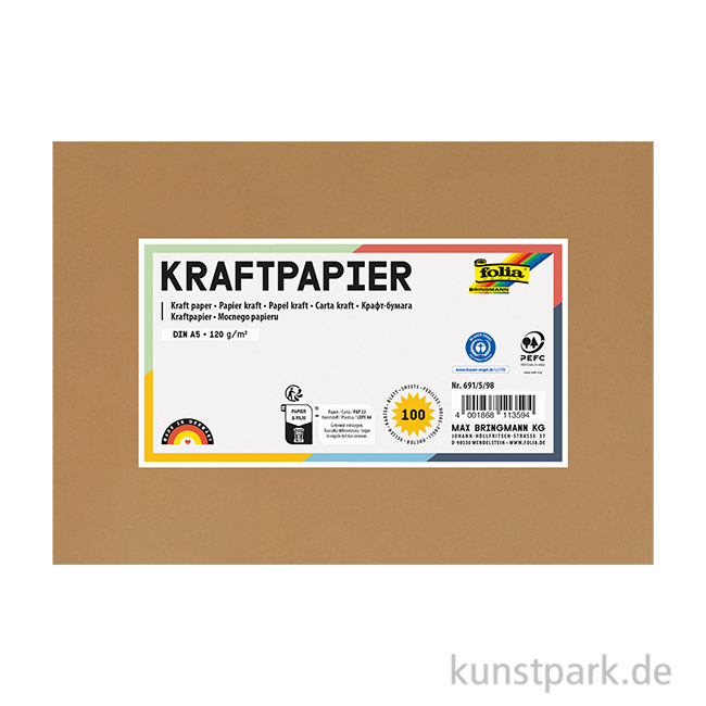 Artikelbild 1 des Artikels “Kraftpapier DIN A5, 100 Blatt, 120g/m² “