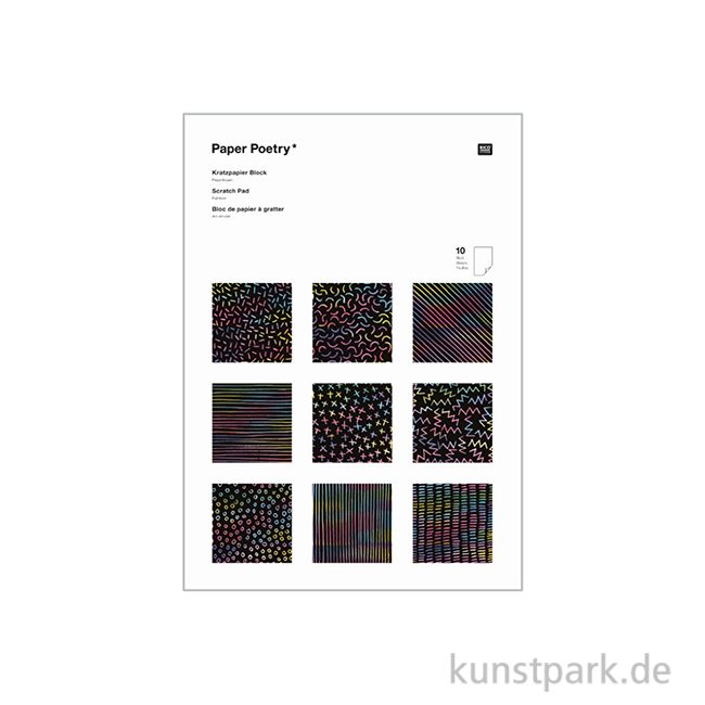 Artikelbild 1 des Artikels “Kratzpapier Block - Regenbogen DIN A5 - 15 Blatt“
