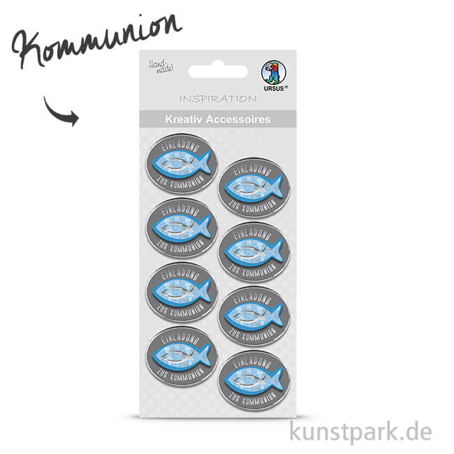 Artikelbild 1 des Artikels “Kreativ Accessoires Religion - Blau, Einladung Kommunion “