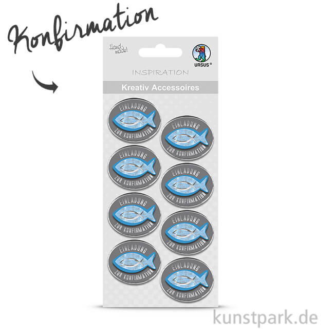 Artikelbild 1 des Artikels “Kreativ Accessoires Religion - Blau, Einladung Konfirmation “