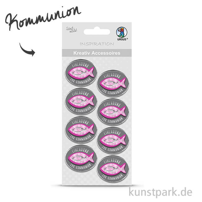 Artikelbild 1 des Artikels “Kreativ Accessoires Religion - Pink, Einladung Kommunion “