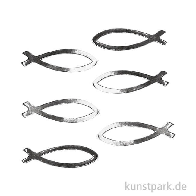 Artikelbild 1 des Artikels “Kreativ Accessoires - Streuteile, Christliche Fische, Silber “