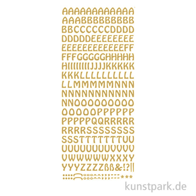 Artikelbild 1 des Artikels “Kreativ Sticker - Buchstaben groß, Gold, 10 x 23 cm “