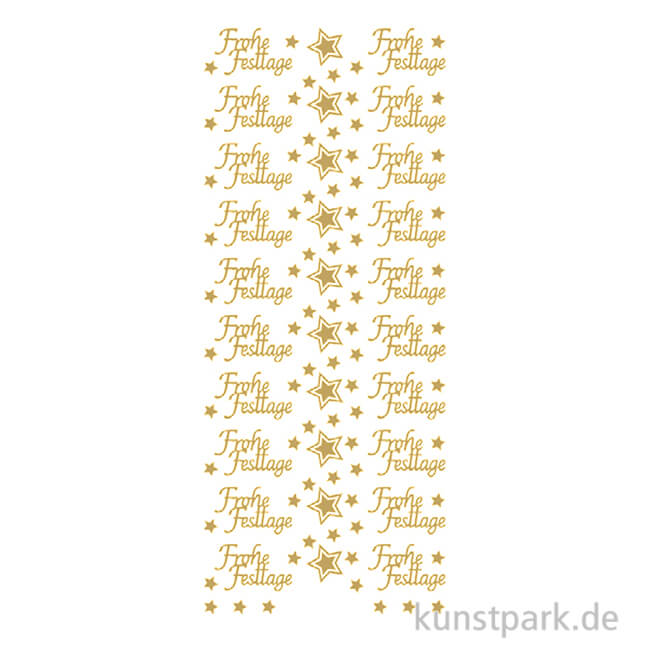 Artikelbild 1 des Artikels “Kreativ Sticker - Frohe Festtage, Gold, 10 x 23 cm “