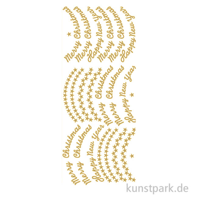 Artikelbild 1 des Artikels “Kreativ Sticker - Merry Christmas, Gold, 10 x 23 cm “