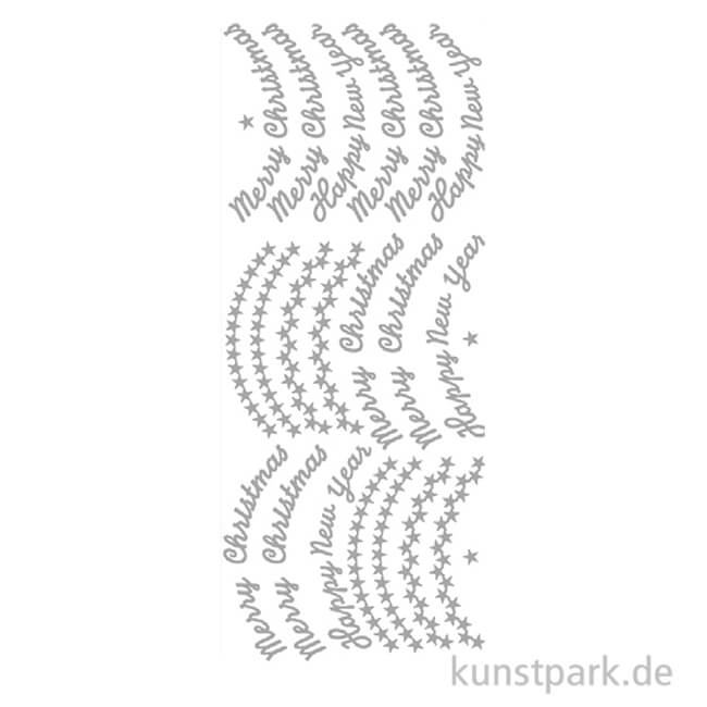 Artikelbild 1 des Artikels “Kreativ Sticker - Merry Christmas, Silber, 10 x 23 cm “