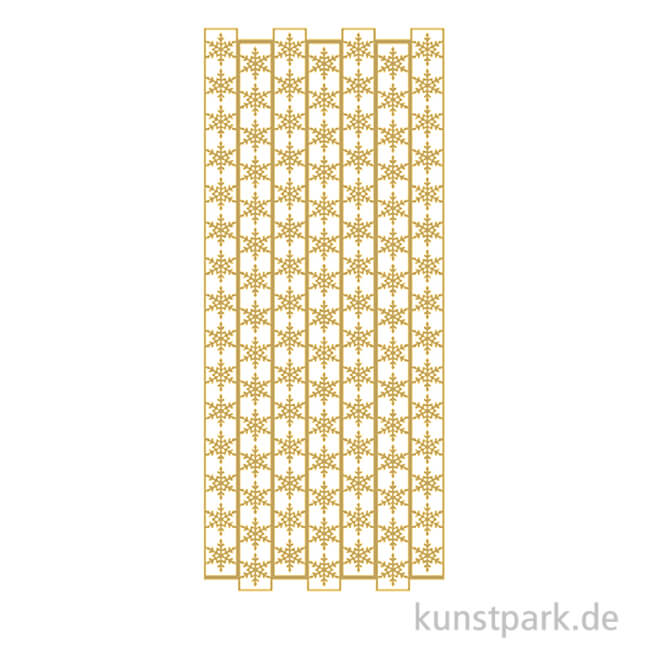 Artikelbild 1 des Artikels “Kreativ Sticker - Schneeflocken Bordüre, Gold, 10 x 23 cm “