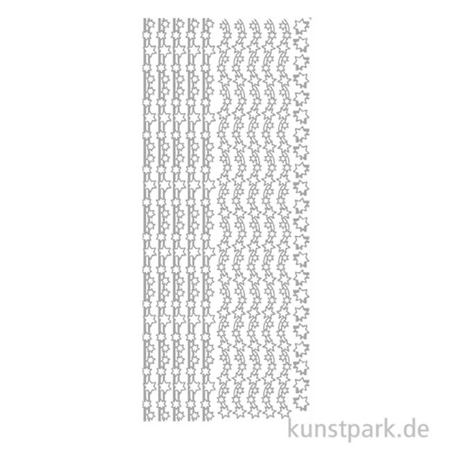 Artikelbild 1 des Artikels “Kreativ Sticker - Sterne 2, Silber, 10 x 23 cm “