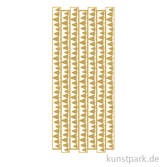 Artikelbild 1 des Artikels “Kreativ Sticker - Weihnachtsbaum Bordüre, Gold, 10 x 23 cm “