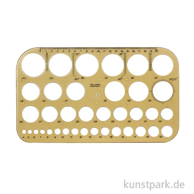 Artikelbild 1 des Artikels “Koh-I-Noor Kreisschablone mit Kreisdurchmessern von 4 bis 40 mm “