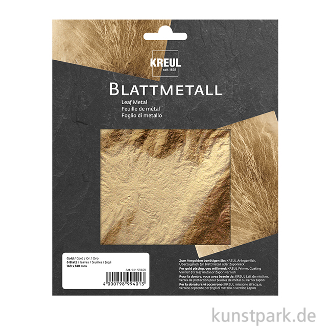Artikelbild 1 des Artikels “KREUL Blattmetall - Gold, 140 x 140 mm, 6 Blatt “