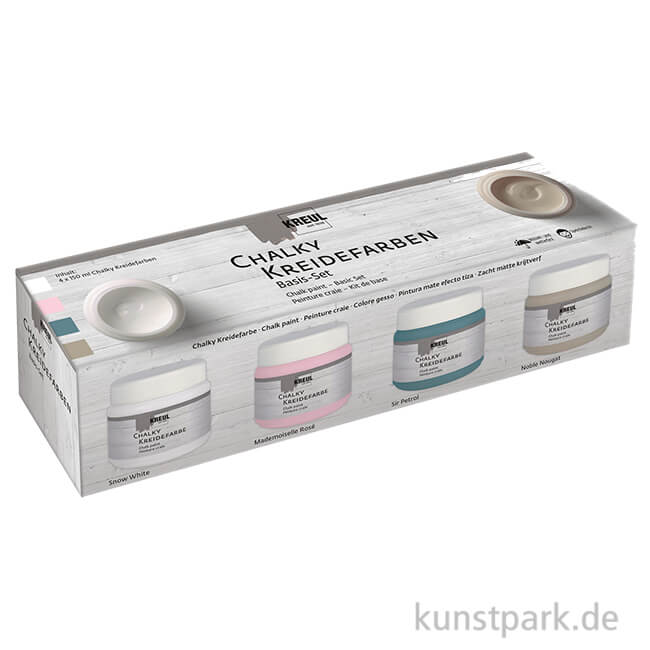 Artikelbild 1 des Artikels “KREUL Chalky Kreidefarben Set, 4 x 150 ml “
