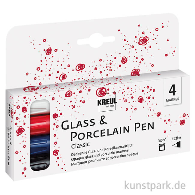 Artikelbild 1 des Artikels “KREUL Glass & Porcelain Pen - Classic Fine Set mit 4 Stiften “