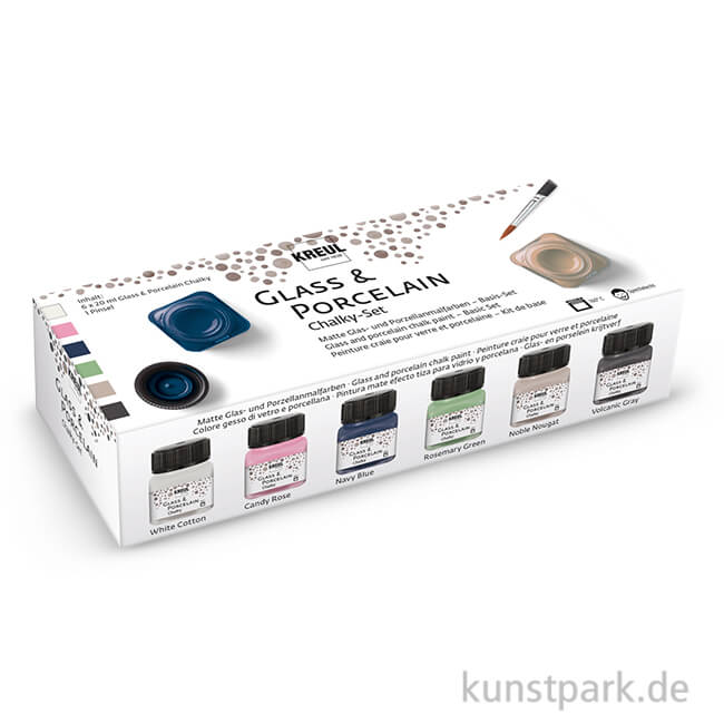 Artikelbild 1 des Artikels “KREUL Glass & Porcelain CHALKY Set mit 6 x 20 ml “
