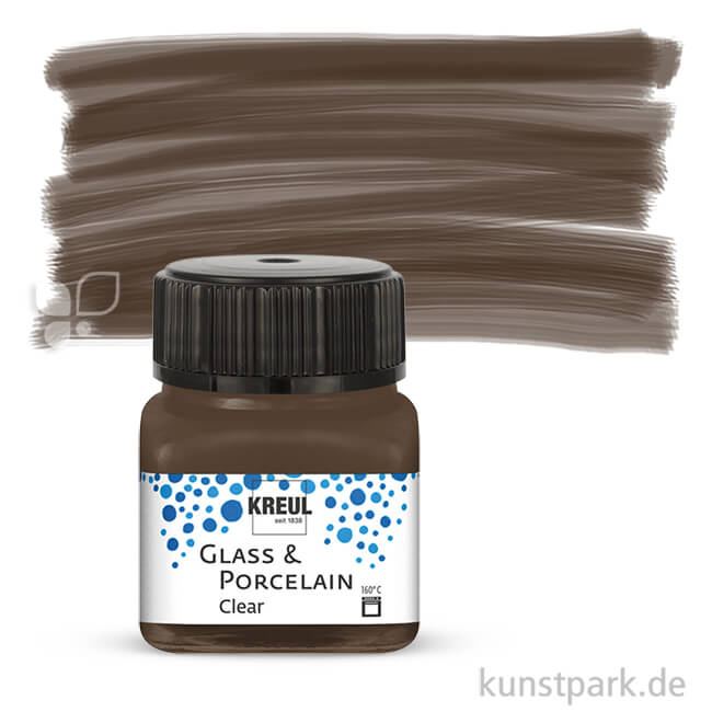 Artikelbild 1 des Artikels “KREUL Glass & Porcelain CLEAR 20 ml Einzelfarbe | Espressobraun“