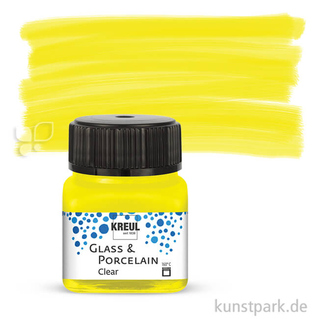 Artikelbild 1 des Artikels “KREUL Glass & Porcelain CLEAR 20 ml Einzelfarbe | Gelb“