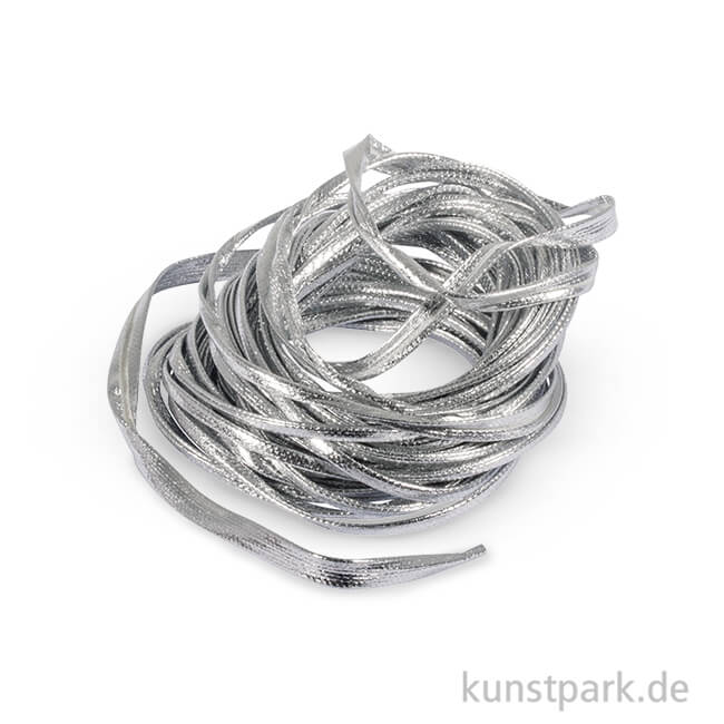 Artikelbild 1 des Artikels “Kunstlederband flach, 2 mm, 5 m Silber“
