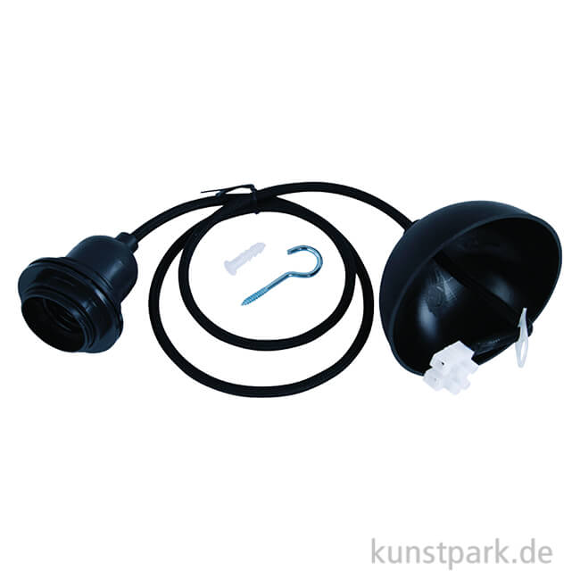 Artikelbild 1 des Artikels “Lampenfassung Pendelleuchte - E27 Fassung, Schwarz, 100 cm “