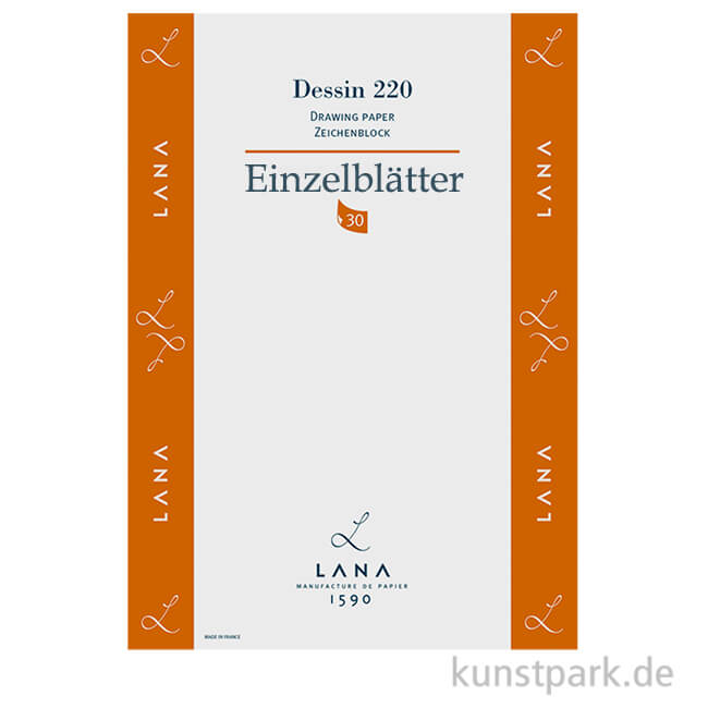 Artikelbild 1 des Artikels “Lana DESSIN Zeichenpapier, 25 Einzelbogen Blatt, 220g, 50 x 65 cm “
