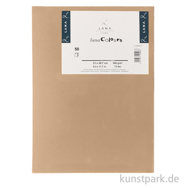 Artikelbild 1 des Artikels “Lana COLOUR farbiges Papier, 50 Bogen, 160g, DIN A4 DIN A4 | 151 - Braun“