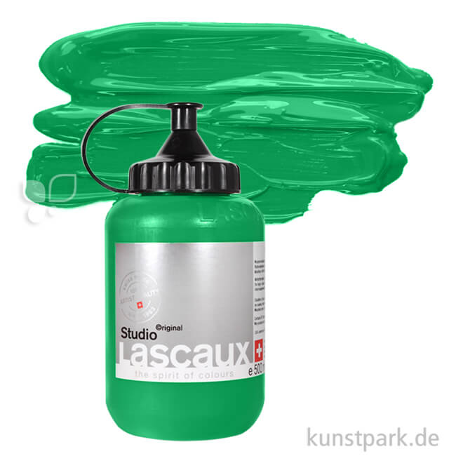 Artikelbild 1 des Artikels “Lascaux STUDIO Acrylfarben 500 ml Flasche | 953 Permanentgrün dunkel“