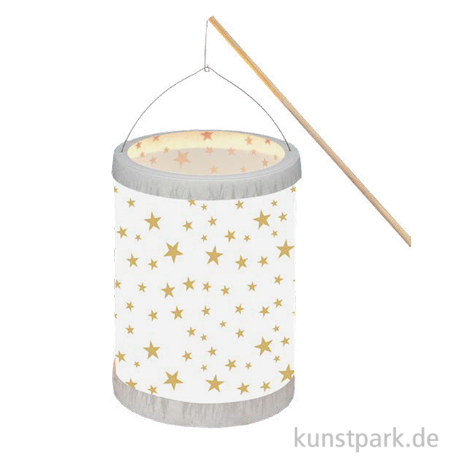 Artikelbild 1 des Artikels “Laternen Bastelset - Sternchen Gold Weiß, Höhe 20 cm “