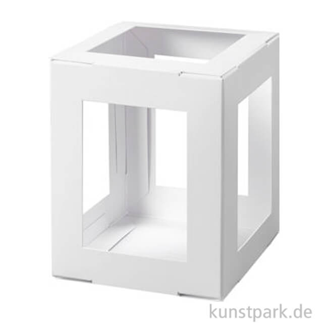 Artikelbild 1 des Artikels “Laternenrohling eckig, Weiß, 13,5 x 13,5 x 18 cm, 1 Stück “