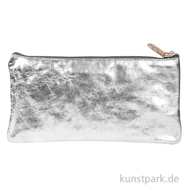 Artikelbild 1 des Artikels “Leder-Etui Metallic - Flach, Silber “