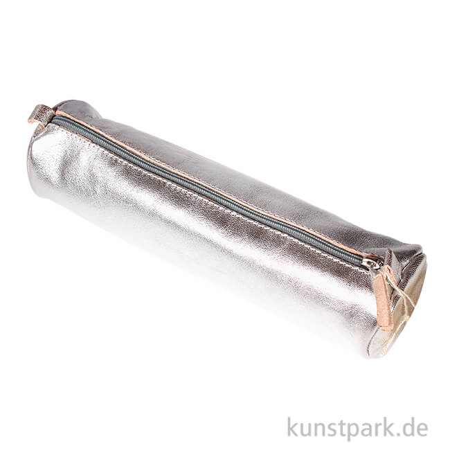 Artikelbild 1 des Artikels “Leder-Etui Metallic - Rund, Silber “